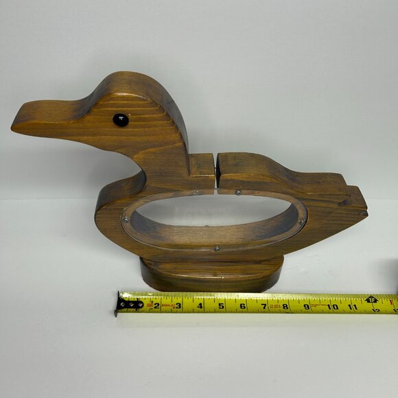 Vintage Handcrafted Wooden Duck Bank - Picture 7 of 8